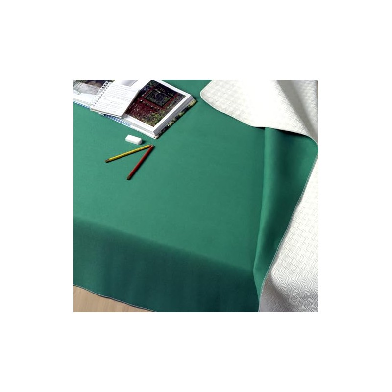 GEMITEX Table Protector Made in Italy Anti-Slip, Shockproof, Double-Sided White/Green,