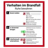 Sign Notice Behavior in the event of a fire, 18