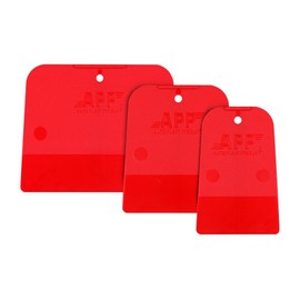 APP STS Plastic Spatula, Perfect Accessory for Body Spatula, Spatula, Scraper, DIY, Three Sizes for Different Works, Red, Set of 3