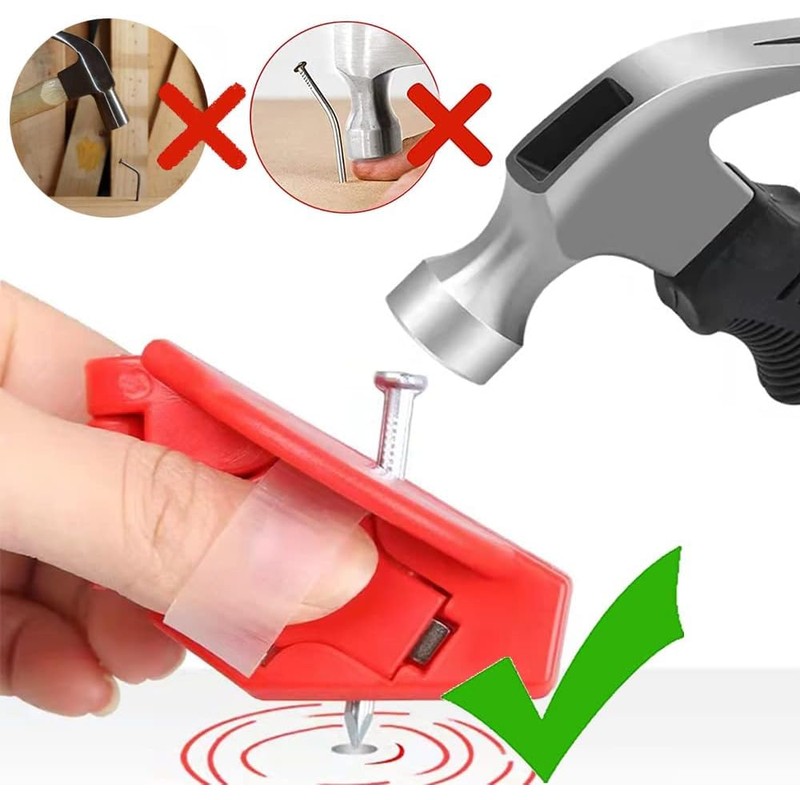 Nail Holder for Hammering, Plastic Pliers,Finger Protective Nail Guide,Home Tool
