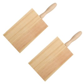 2Pcs Stable Pasta Maker Gnocchi Board Smooth Ergonomic Wooden Butter Table Lightweight Beech Gnocchi Board for Pasta Maker Gnocchi Roller