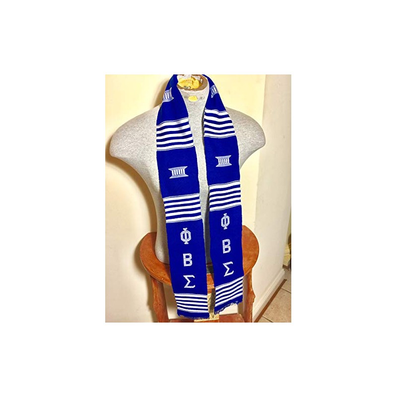 Phi Beta Sigma Handwoven Ghana Kente Stole Blue