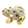 Rhinestone Frog Jewelry Box Painted Electroplated Frog Figurine Jewelry Boxes