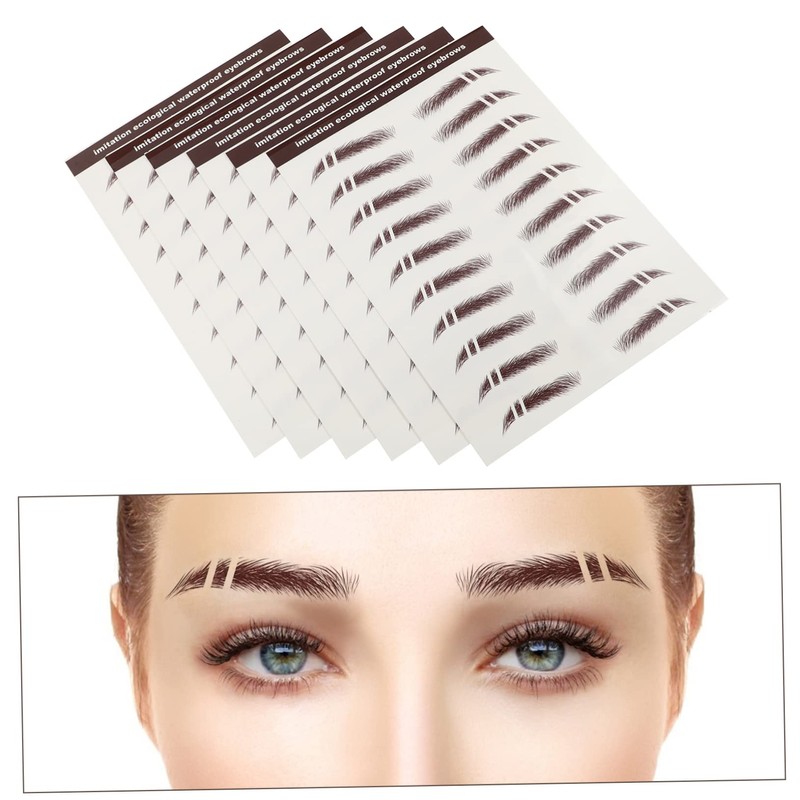 Ipetboom 6pcs Brow Stencil Set Eyebrow Imitation No Glue Needed
