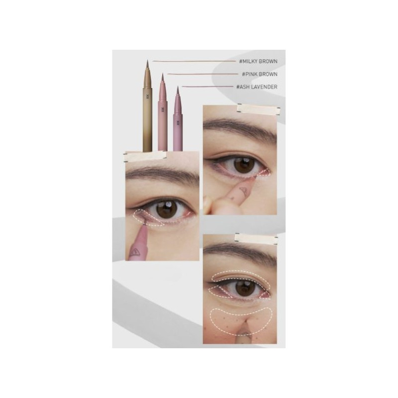 3CE Myring Eye Liner 0.5 ml, Color:01 Ash Black