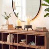 Singhoow Set of 2 Hurricane Glass Candle Holders, Glass Dome