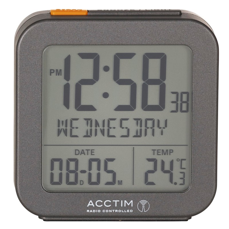 Acctim Invicta Digital Alarm Clock Radio Controlled Crescendo Alarm Date