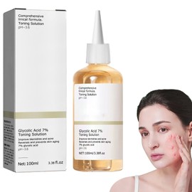 Glycolic Acid 7% Toning Solution, Hydrating Toner, Skin Care Glycolic Acid Toner, Exfoliation, Blemishes, Acne, Moisturising and Strengthening Skin, Acne Skin Toner, Anti-Ageing Serum