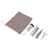 4pcs Beard Trimming Comb Brush Kit Portable Hair Trimming Rust