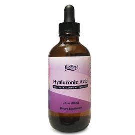 BioPure Hyaluronic Acid Liquid Solution – All Natural, Highly Bioavailable Form of Hyaluronic Acid for Oral & Topical Use to Benefit Joint Lubrication and Skin Hydration, Elasticity – 4 fl oz
