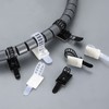 100Pcs Adhesive Cable Management Clips Adjustable Nylon Strap Ties Wire