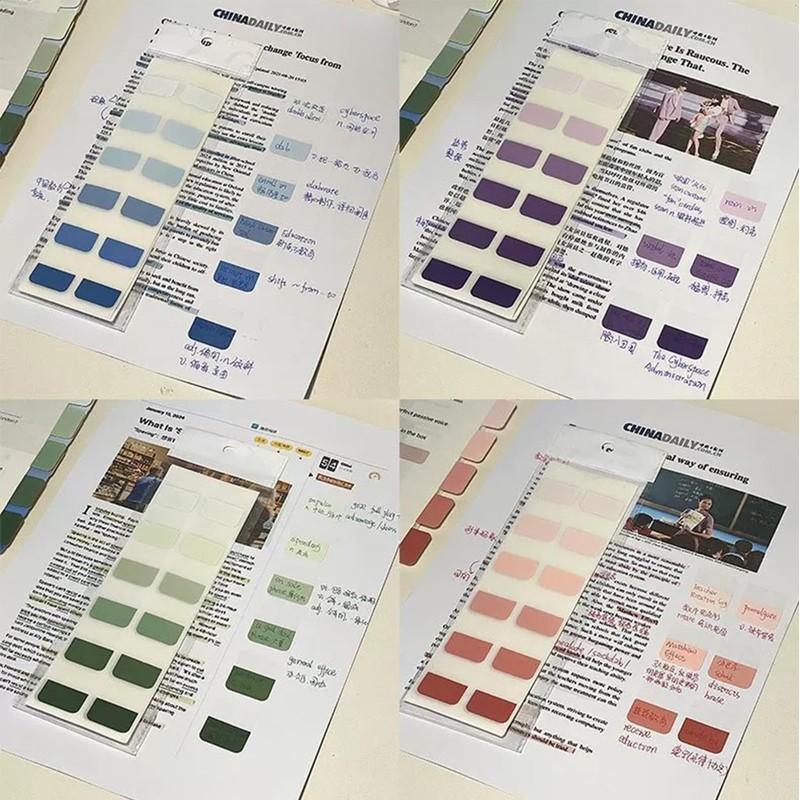 Gradient Sticky Notes and Tabs - Transparent, Writable Annotation for