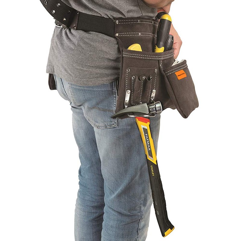 WrightFits Leather Nail and Hammer Pouch with Multi Pockets |