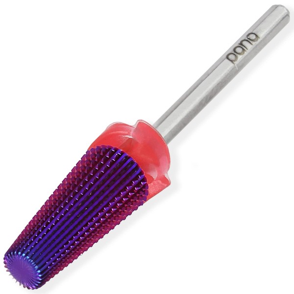 (Fine - F, Purple) - PANA Nail Carbide 5 in 1 Bit - Two Way Rotate use for Both Left and Right Handed - Fast remove Acrylic or Hard Gel - 3/32" Shank - Manicure, Nail Art, Drill Machine (Fine - F, Purple)