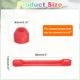 QUARKZMAN 12 Paar Silikon Brillenbügel Tipps Ärmel Retainer Anti Rutsch Brillenhalter Elastische Komfort Brillenohrgriffe für täglichen Gebrauch von Brillen Sonnenbrillen, Rot