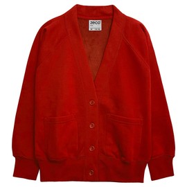 ZECO School Sweatshirt Cardigan Red