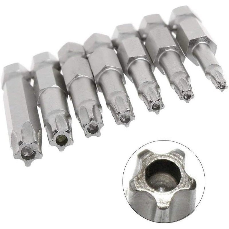 Bestgle 14 Pcs Torx Star 5 Point Screwdriver Bits T10-T40