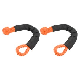 Soft Shackle, Rope Shackle, Pack of 2 Off-Road Shackles, Recovery Soft Shackle, 35 Tonnes Breaking Strength, Soft Recovery Tow Strap for Trucks, Large SUVs, Off-Road Vehicles (Orange)