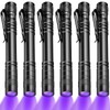Honoson 6 Pieces UV Black Light Flashlight Small Blacklight Flashlights