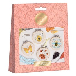 Sew And So On Premium Embroidery Kit, Bees and Bugs, Embroidery Kits for Adults & Cross Stitch Kits for Adults Beginners, Gift Idea Embroidery Kit Beginner with Embroidery Patterns, Embroidery Set