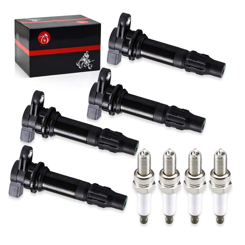 Ignition Coils & Spark Plug 4Pcs For Yamaha Waverunner FX1000