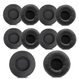 Jabra Headset Ear Cushions, Earpads Replacement 50mm Ear Pad Covers for Jabra PRO 920 930 935 9450 GN 2000 BIZ 1500 2400II Plantronics Blackwire 3220 3320 C320 HW251N HW261N HW520 Headphones (10 Pack)