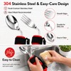 Bendable Adaptive Utensils 3-Piece Set, Parkinsons Fork Spoon Rocker Knife,