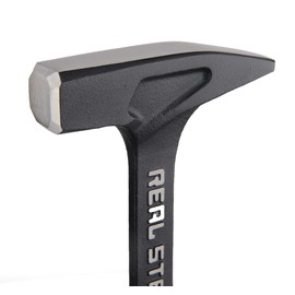 REAL STEEL 0572 Cross Pein Blacksmith Hammer, Forged in One Piece Steel, 11-Ounce