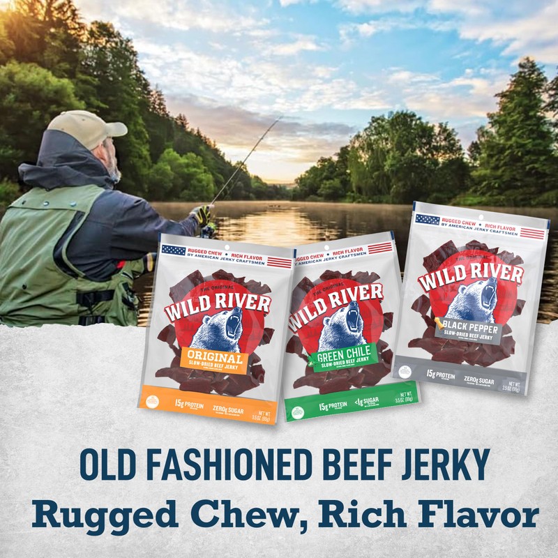 Wild River Beef Jerky Variety Pack, Old Fashioned 100% Beef