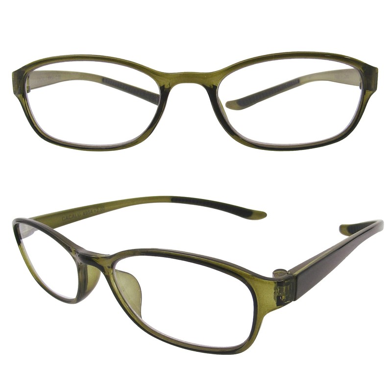 [CACALU] 首に掛かる 老眼鏡 スクエア おしゃれ シニアグラス 軽量 TR90素材 ブルーライトカット くもり止めコート