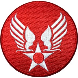 US Air Force Army Military Jacket Vest Star Wing Sew Iron on Logo Emblem Embroidered Badge Sign Costume Patch - Red (US-AIR-FORCE-WING-RED)