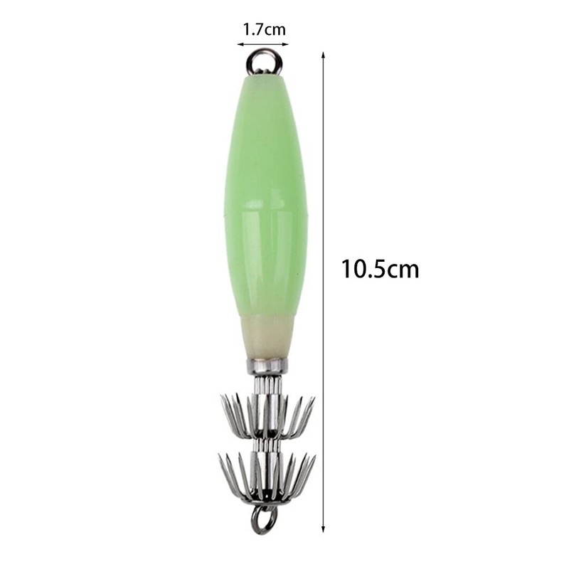 5 Pcs Luminous Squid Jig Hooks Glow Squid Jigs Squid
