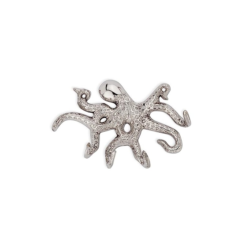 NKlaus Maritime octopus hook 14 x 9 cm nickel-plated brass