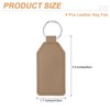 sourcing map 4pcs Leather Key Fob, PU Car Keychain Blanks