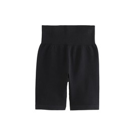 NEXT Gerippte Radlershorts mit hohem Bund Schwarz M