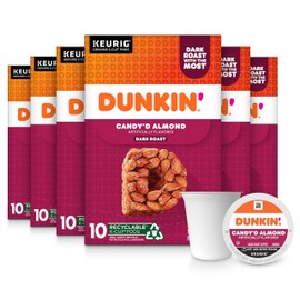 Dunkin' Candy'd Almond Dark Roast Flavored Coffee, 60 Keurig K-Cup Pods