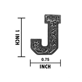 Handcrafted Antique Pewter J Letter Magnet for Personalizing Home Office School Classroom Refrigerator Whiteboard Locker - Made in United States - SKU L010MAG