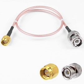 POBADY SMA Male to BNC Male RF Coaxial Cable 50ohm SMA to BNC RG316 Jumper Cable 12"/30CM for Antennas Ham Radio Wireless LAN Devices Wi-Fi Radios