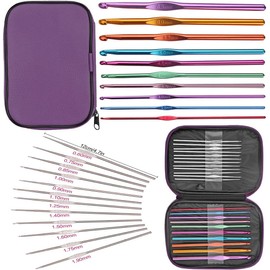 100 Pcs Tejido Crochet, Crochet Hooks, Kit de Agujas, Ganchillo Crochet para Novatos, Textiles Hechos a Mano para Fiesta, Cumpleaños, Mujer, Madre, Ganchillo Crochet para Novatos, Principiantes