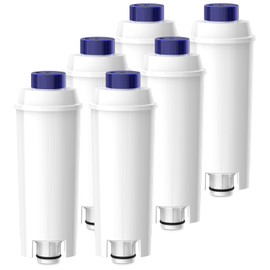 6 x Delonghi Magnifica Water Filters Softenes Water Reduces Limescale - Includes ECAM, Esam, ETAM Series Versions