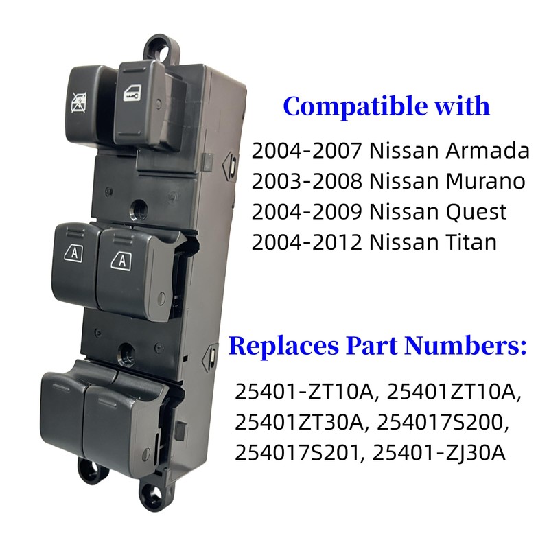 Left Front Driver Side Master Power Window Switch Compatible with