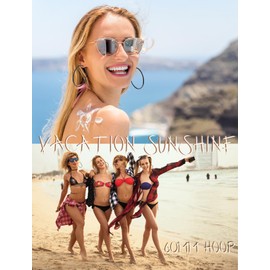 Inscca Black Earrings for Women Stainless Steel non Tarnish 50mm Thin Hoop mm Trendy Medium Hoop Teacher Gifts Fashion