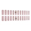 Square Press on Nails Long Pink Fake Nails with 3D