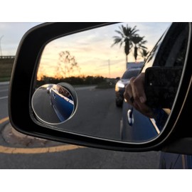 Ampper Blind Spot Mirror, 2" Round HD Glass Frameless Convex Rear View Mirror, Pack of 2