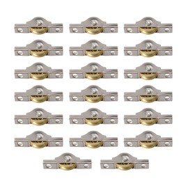 RDEXP Sliding Roller Wheel 20mm Diameter Slotted Wheel for Wardrobes Cabinet Bookcases Door Window Set of 20