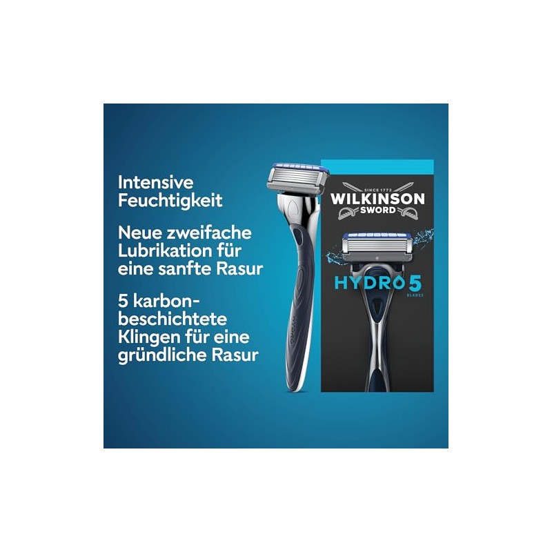 Wilkinson Sword Hydro 5 Men's Razor Skin Hydration Carbon Coated