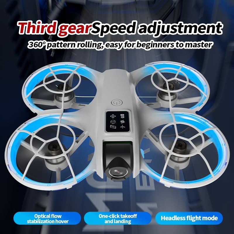 Drone with HD Camera for Beginner, 360° Rolling One-Key Takeoff/Landing,