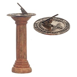 Dollhouse Miniature Sundial, Aged