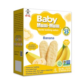 Galletas De Arroz Para Bebé Orgánica Baby Mum Mum, Sin Gluten, Alimentación Complementaria (Banana)