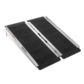 DNA MOTORING 3FT Portable Non-Slip Wheelchair ramp, 600lbs Capacity Aluminium Versatile Loading Ramp Handicap Ramp for Home, Steps, Stairs, TOOLS-00613